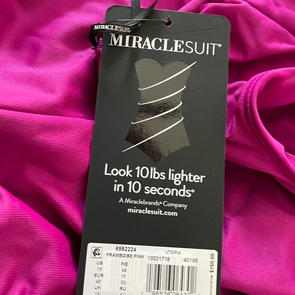 Miraclesuit Raspberry Pink Swimsuit - Picture 3 of 4